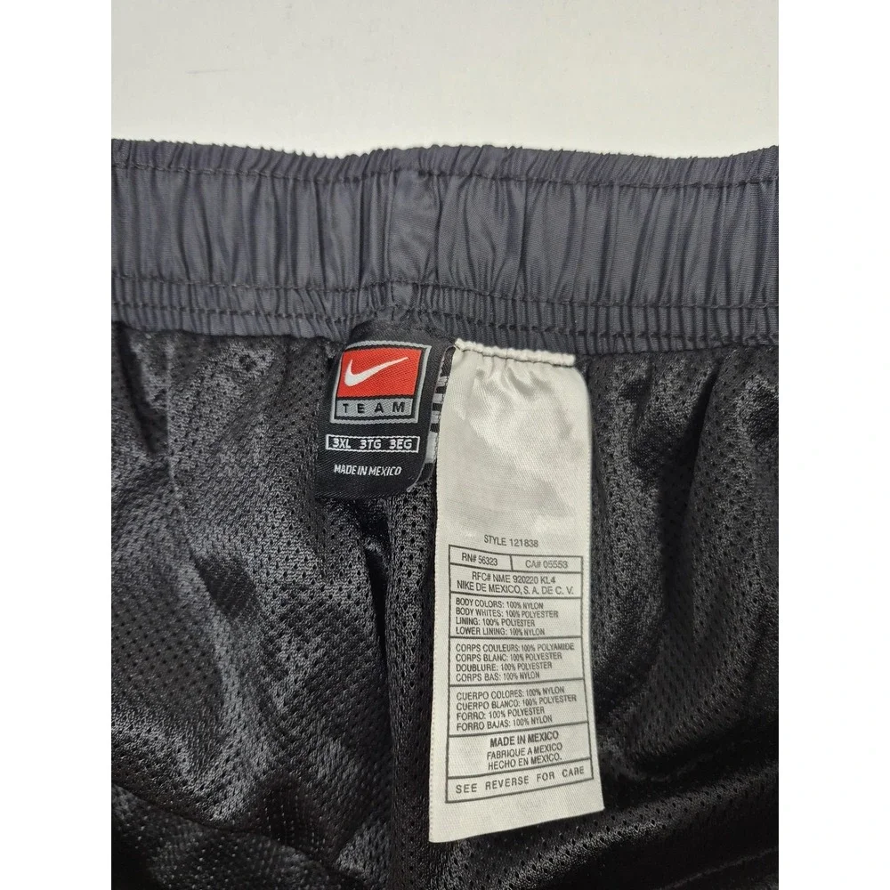 VTG Nike Track Pants Mens 3XL Gray Nylon Mesh Lined Full Zip Leg Elastic Cuff